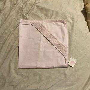 Petit Ami Soft Pink Blanket with Lace Detail